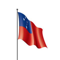 Naklejka premium Samoa flag, vector illustration