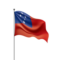 Samoa flag, vector illustration