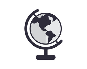 circle globe planet earth world image vector icon logo