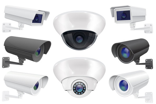 CCTV surveillance system. Collection of security camera