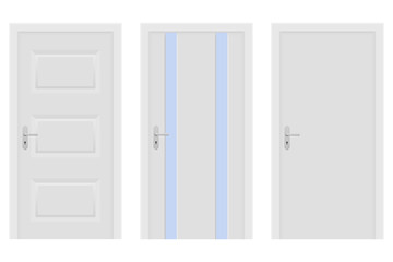 Interior doors. White set of designs