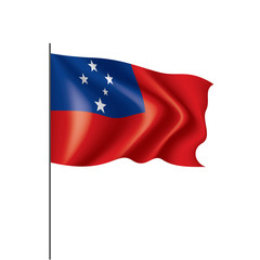 Samoa flag, vector illustration