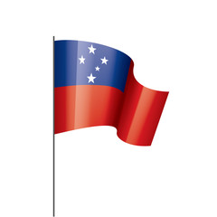 Samoa flag, vector illustration