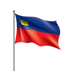 liechtenstein flag, vector illustration
