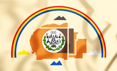 Fotobehang 3D Flag of Navajo Nation. © YuI