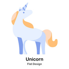 Unicorn Flat Icon