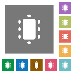 Meeting square flat icons