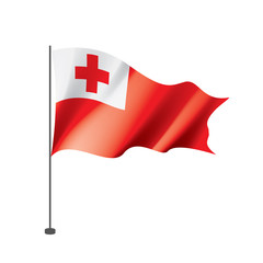 Tonga flag, vector illustration