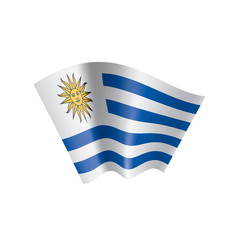 Obraz premium Uruguay flag, vector illustration