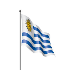Fototapeta premium Uruguay flag, vector illustration
