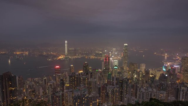 The view of the majestic Hong Kong skyline from Lughard Road (The Peak)
