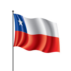 Chile flag, vector illustration