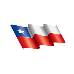 Chile flag, vector illustration
