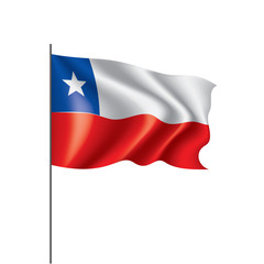 Fototapeta na wymiar Chile flag, vector illustration