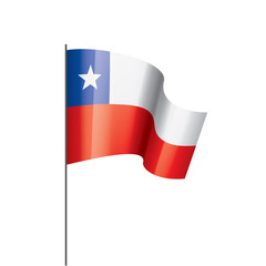 Chile flag, vector illustration