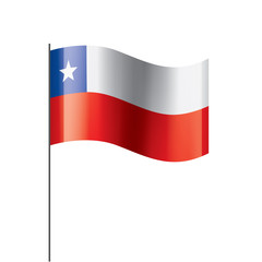 Chile flag, vector illustration