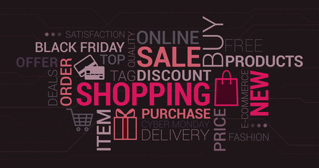 Online shopping and retail tag cloud