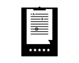 exam paper sheet clipboard notepad image vector icon logo