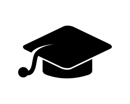 graduation cap academy scholar graduate university success image vector icon logo
