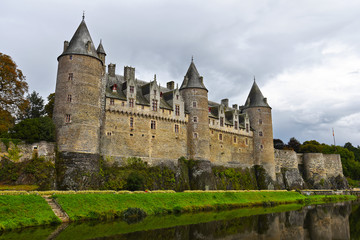 Fototapeta na wymiar Chateau de Josselin en France en Bretagne