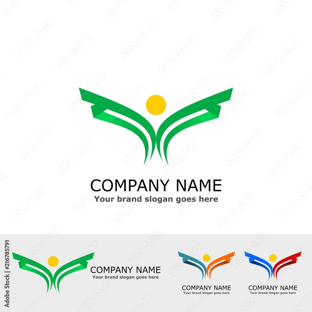 Wall mural wing company logo