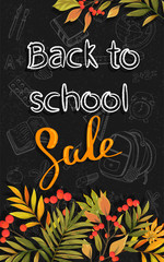 Back to school. Sale. Banner
