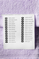 Composition clothes label