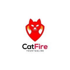 Cat fire logo