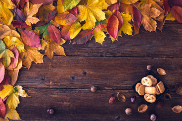 Naklejka na ściany i meble Autumn still life background