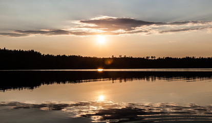 Landscape - sunset on the lake