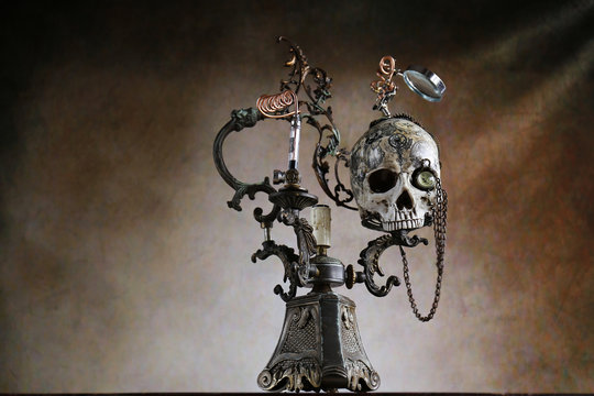 Steampunk teschio tatoo