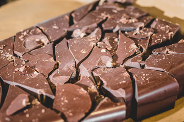 Big block of chocolate†broken into chunks