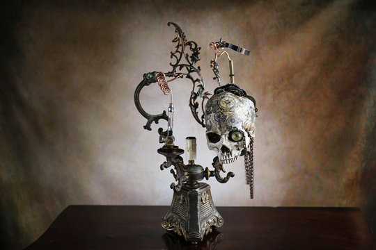 Steampunk teschio tatoo