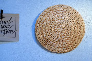 Wicker stand for tableware made of artificial rattan