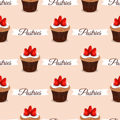 Pastries Strawberry Cupcakes