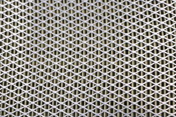 Steel mesh. Grid of car air filter. Metal grill texture of vehicle air filter.