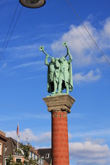 Fototapeta premium Statue of Lure Blowers in Copenhagen, Denmark,