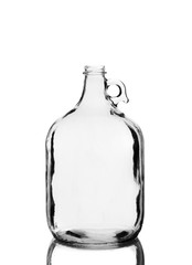 One Gallon Empty Glass Jug Isolated on White
