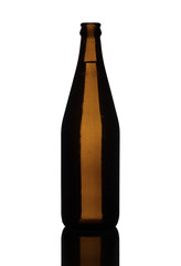 Pry-Off Brown Beer Bottle Detail Isolated on White