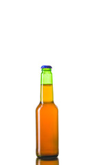 Pry-Off Green Beer Bottle Detail Isolated on White