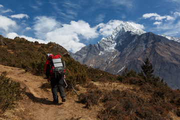 Fototapeta premium Nepal. On the way to Mount Everest. Namche Bazar. Trekking.
