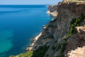 Rocky coast of Black Sea