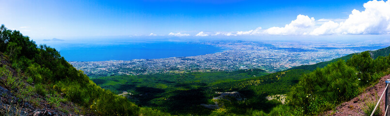 Neapel vom Vesuv aus gesehen