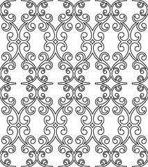 Orient classic pattern. Seamless abstract background with repeating elements. Orient black and white background
