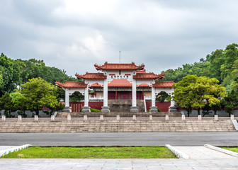 KAOHSIUNG, TAIWAN -- July 26 , 2018: The biggest confucius Temple in Kaohsiung, Taiwan.