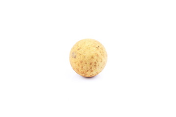 Fresh longan fruit placed on white background, isolated.
