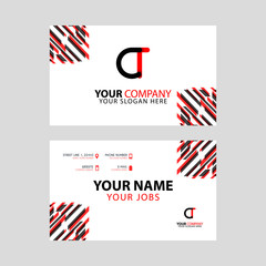 the CT logo letter with box decoration on the edge, and a bonus business card with a modern and horizontal layout.