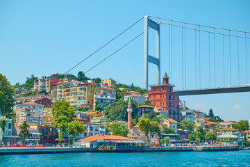 Waterfront and Bridge over Bosporus in Istanbul