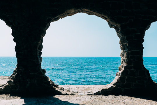 Ancient ruins by the sea