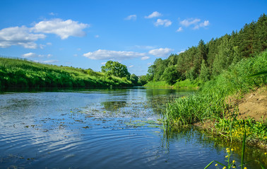 Fototapeta premium Kotorosl river in the Yaroslavl region